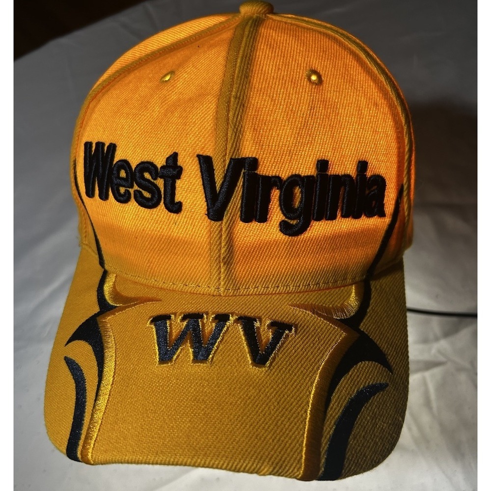 West Virginia Mountaineers WV Orange Adjustable Baseballβ Cap NCAA Hat